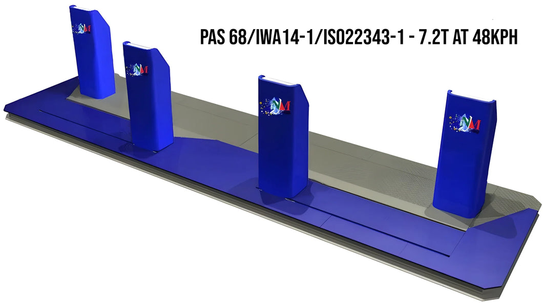 Centurion Shallow and Surface Mounted HVM PAS 68 IWA14-1 and ISO22343-1 Sliding Bollard System