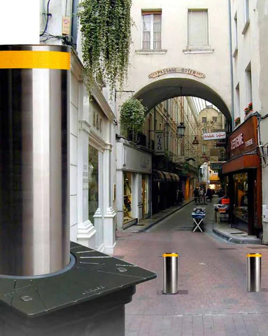 Anti-Ram Raid Access Control Semi Automatic Retractable Bollard