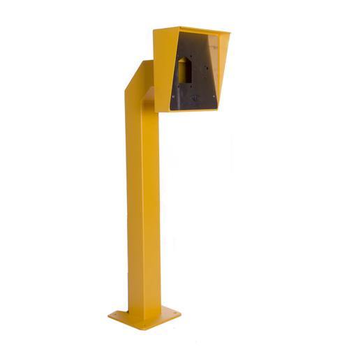 Access Control System - Card Reader Post & Head - Access Control, base plated bollards, forklift pedestrian warehouse safety, gooseneck card readers, surface mount bollards, Warehouse products - Australian Bollards  