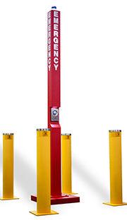 Emergency Help Point Bollard - base plated bollards, bollards, emergency help point bollards, surface mount bollards - Australian Bollards  