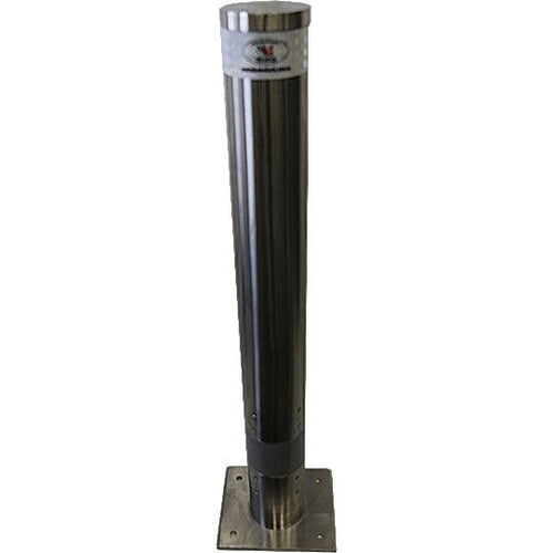 Flexible Knock Down Bollards - Stainless Steel - base plated bollards, bollards, fixed bollards, flexible bollards, surface mount bollards - Australian Bollards  