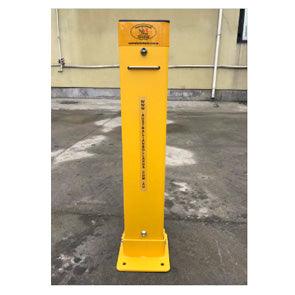 Fold Down Bollards - Key Lockable - base plated bollards, bollards, collapsible bollards, fixed bollards, fold down bollards, lockable bollards, parking bollards, surface mount bollards - Australian Bollards  