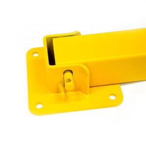 Foldable Bollard - base plated bollards, bollards, collapsible bollards, fixed bollards, fold down bollards, lockable bollards, parking bollards, surface mount bollards - Australian Bollards  