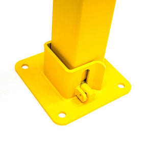 Foldable Bollard - base plated bollards, bollards, collapsible bollards, fixed bollards, fold down bollards, lockable bollards, parking bollards, surface mount bollards - Australian Bollards  