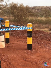 Load image into Gallery viewer, High Impact Energy Absorbing Bollard - base plated bollards, bollards, high impact bollards, VBIED bollards, VBT bollards - Australian Bollards  
