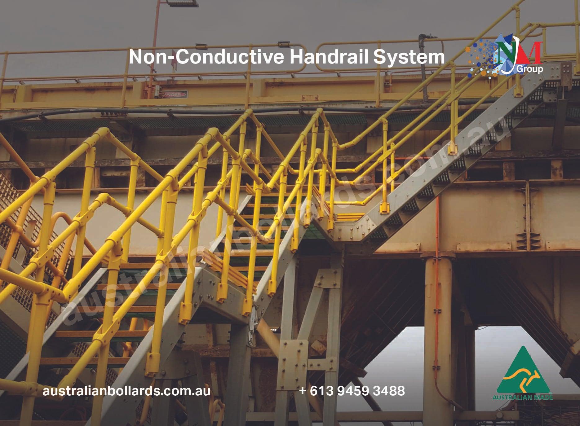 RailX Non-Conductive Rail System - custom made, handrails - Australian Bollards  