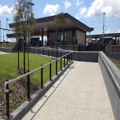 Ramp Handrails - balustrades, custom made, handrails - Australian Bollards  