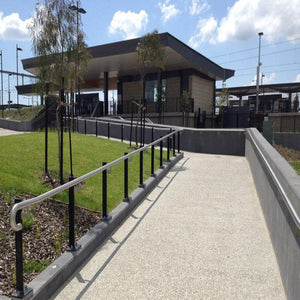 Ramp Handrails - balustrades, custom made, handrails - Australian Bollards  