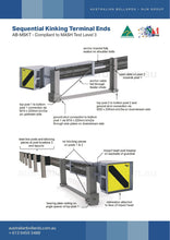 Load image into Gallery viewer, Sequential Kinking Terminal Ends - Australian Bollards - barriers, W-Beam system by Armco Railing - Australian Bollards  
