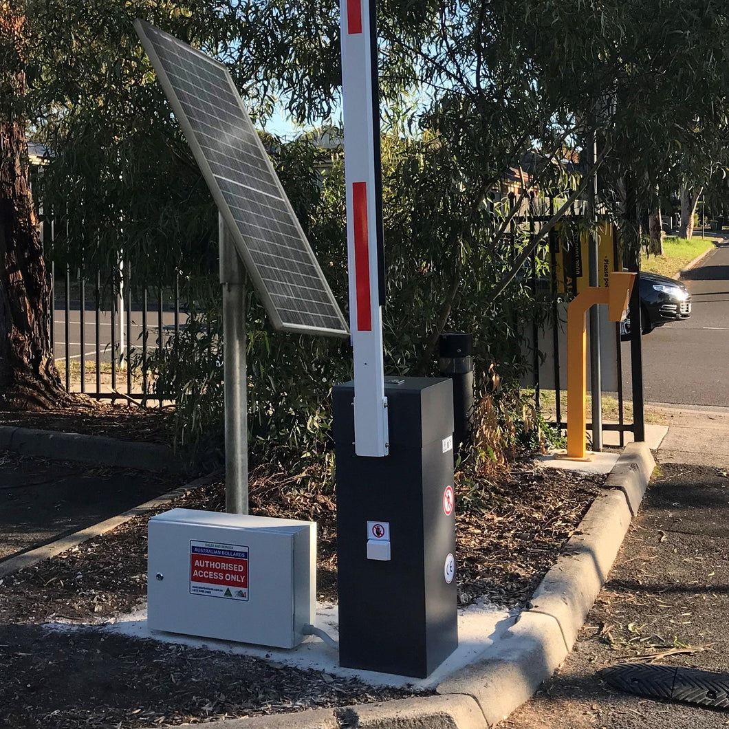 Solar Powered Boom Gate - Your Carbon Neutral Solution to Parking Security - barriers, crash rail containment barriers, custom made, Parking Barriers - Australian Bollards  