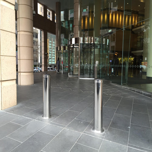 Stainless Steel - Anti Ram Raid Removable Key Lockable Bollards - bollards, designer bollards, stainless steel bollards - Australian Bollards  
