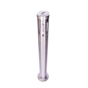 Stainless Steel - Light Bollard - base plated bollards, bollards, light bollards, stainless steel bollards, surface mount bollards - Australian Bollards  