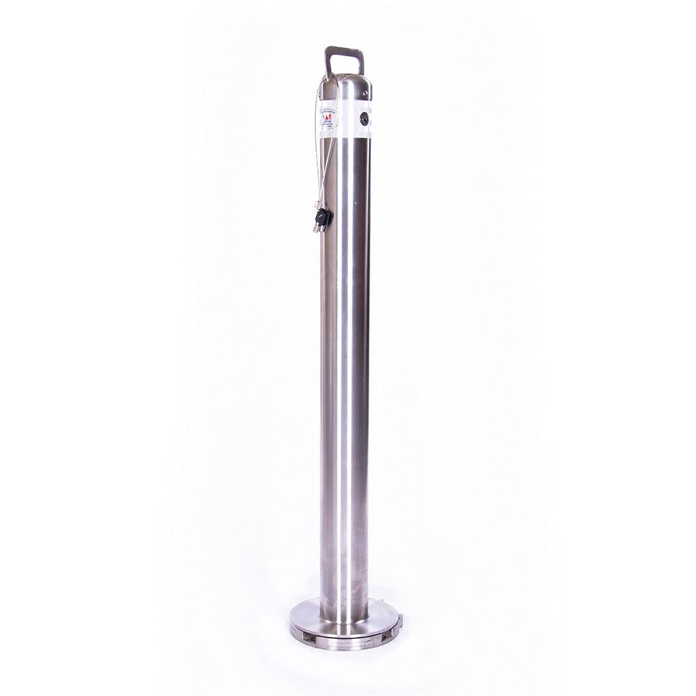 Stainless Steel - My Space Bollard - base plated bollards, bollards, my space bollard, removable bollards, stainless steel bollards, surface mount bollards - Australian Bollards  