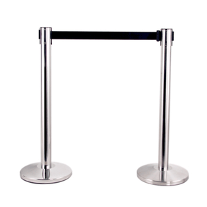 Tensile Retractable Belt Barrier - Belt Stanchions - COVID-19 Range, crowd control stanchions, tensile retractable belt barrier - Australian Bollards  