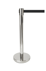 Tensile Retractable Belt Barrier - Belt Stanchions - COVID-19 Range, crowd control stanchions, tensile retractable belt barrier - Australian Bollards  