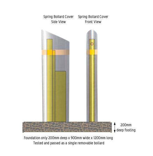 Trident Bollard System - trident bollards, VBIED bollards - Australian Bollards  