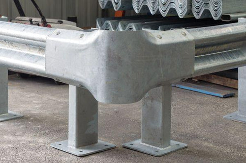 W-Beam System by Armco Railing - External 90 degree Corner - W-Beam system by Armco Railing - Australian Bollards  